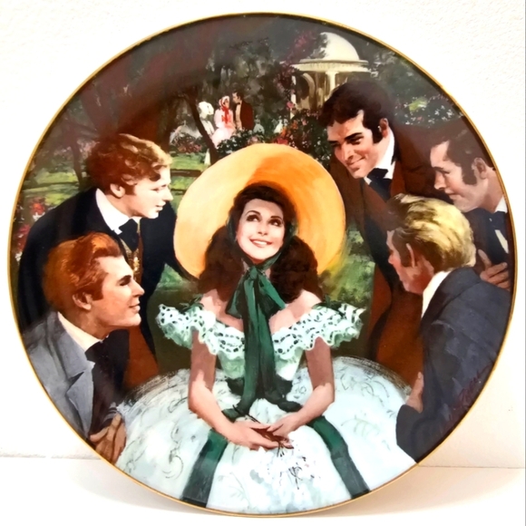 Gone with the Wind "Scarlett & Her Suitors" 1989 Plate #2567N - Picture 6 of 9